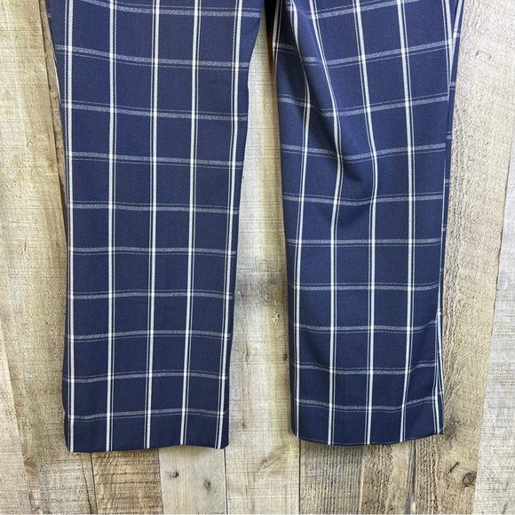 A New Day Size 4R Blue & White Plaid Print Cropped Kick Flare Pants w/Si… - Picture 6 of 13